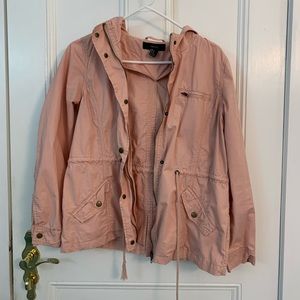 Pink Utility Jacket with Hood and pockets